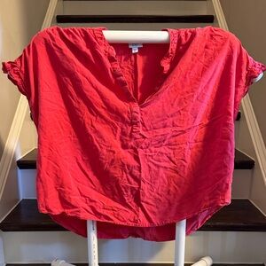 Crown & Ivy Vibrant Red Blouse